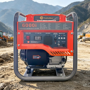 Générateur à essence TiekeHan 6000i 4,5 kW avec inverseur, 220 V 50 Hz, démarrage par lanceur, écran LED, utilisation sur chantier - Product Image 1