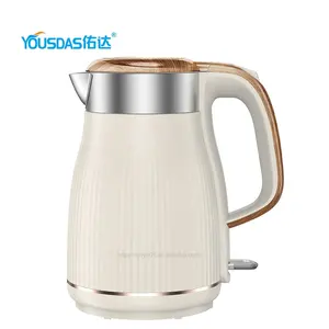 New Fashion Electric Kettle 1.8L Household 304 Stainless Steel Double Layer Automatic Power Off Electric Boiling Water Kettle