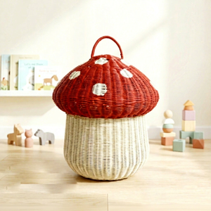 New trend rattan mushroom storage basket make in Vietnam with wholesale price for kid make in Vietnam with wholesale price - Product Image 1