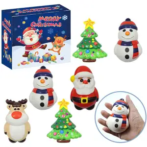 Wholesale Custom Shaped Designs Kids Adult Stress Relief Funny Novelty Toys TPR PU Christmas Squishy Stress Squeeze Toys