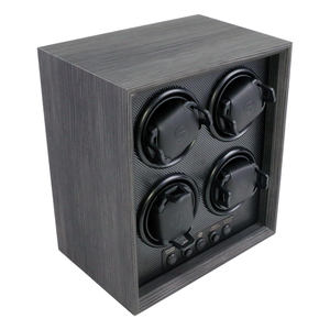 Hochwertige Digital anzeige Drop Shipping 1 2 4 Slots Schwarz Holz Mechanische Uhr Aufbewahrung gehäuse Uhr Wickler Box zum Verkauf - Product Image 6