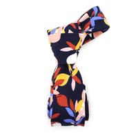 Cravate personnalisée en coton pour homme, motif floral de printemps, faite à la main, fine, imprimée, pour mariage, vente en gros Chine