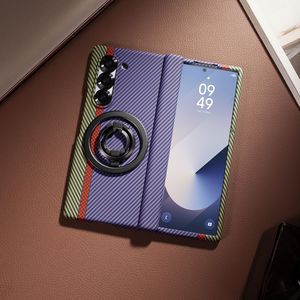 Coque de protection intégrale 360° en fibre de carbone avec support de charnière et verre trempé pour Samsung Galaxy Z Fold 8 7 6 5 - Product Image 2