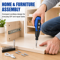 Kit de tournevis sans fil efficace alimenté par batterie au lithium 3,6 V, disque de meulage à vitesse variable 15000 tr/min - Outil électrique polyvalent pour le bricolage