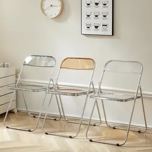 Modern Hot Sale Bunte faltbare transparente einfache Design Garten Outdoor Klapp klar Kunststoff Stuhl für Event