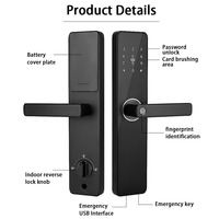 Serrure de porte mot de passe Tuya électro-magnétique empreinte digitale serrure de porte bouton de porte avec clavier Keyles