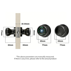 Tuya TTLock Smart <strong>Door</strong> Lock Biometric Fingerprint Deadbolt American Standard Keyless Entry <strong>Knob</strong> for Bedroom Airbnb Office Home - Product Image 2