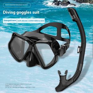 क्रॉस-बॉर्डर फुल फेस ड्राई फिट स्नॉर्कलिंग मास्क नए मॉडल वाटरप्रूफ लोगो डाइविंग रेस्पिरेटर्स - Product Image 2