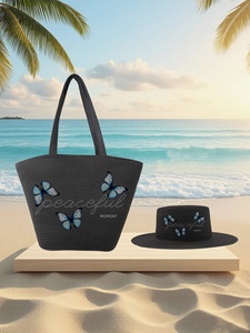 Bolso de Playa de Paja al por Mayor con Diseño de Palmera de Coco para Mujeres, Vacaciones en la Playa - Product Image 6