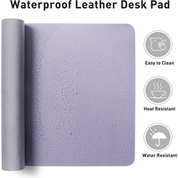 Tapis de bureau en cuir PU personnalisé pour cadeau, tapis de souris en cuir imperméable, tapis de bureau