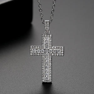Croix chrétienne religieuse de haute qualité Micro Set Zircon Pendentif Bijoux de mode Colliers - Product Image 5