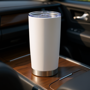 Vaso térmico de acero inoxidable de 20 oz con logotipo personalizado, taza de viaje de doble pared con tapa para café, camping y senderismo al aire libre - Product Image 2