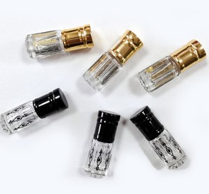 Chai Thủy Tinh CuộN Dầu Nước Hoa Sang Trọng Với Quả Bóng Lăn Chai Thủy Tinh Cuộn 3Ml 6Ml 12Ml Hình Bát Giác Có Nắp Màu Đen Bạc Vàng - Product Image 1
