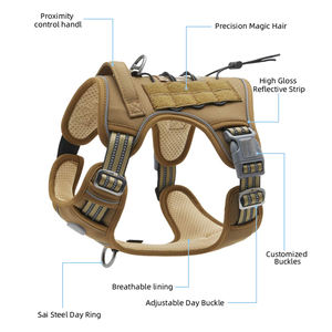 <span class=keywords><strong>Harness</strong></span> latihan taktis anjing, rompi anjing reflektif tahan lama dengan pegangan, tanpa tarik, nilon lembut, tahan lama untuk anjing besar - Product Image 2