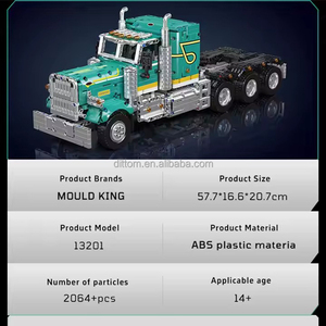 Moule roi 13201 Peter américain-styler remorque camion bricolage blocs de construction 2.4G & APP RC camion de remorquage ingénierie modèle jouets - Product Image 5