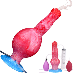 NNSX Wolf Squirting Dildo avec S/M Dog Knot, Plug Anal Gonflable, Jouet Mains Libres, Stimulation du Point G, <span class=keywords><strong>Pénétration</strong></span> Rugueuse, Femme Homme - Product Image 1