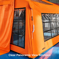 Tente de glamping de luxe gonflable, durable, en PVC, résistante aux intempéries, grand intérieur, portable