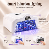 Nouvelle Arrivée Lampe à Ongles UV LED Rechargeable 128W, Lampe de Polymérisation pour Doigts, Nouvelle Version Améliorée, Lampe à Ongles Professionnelle à Double Zone