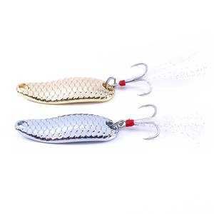 7.5G/10G/13G Spinnerbait di alta qualità esca da pesca in metallo <span class=keywords><strong>a</strong></span> jigging lento con gancio piombo jig head Spin spoon bait - Product Image 1