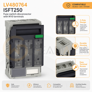 Sezionatore Fusibile LV480764 ISFT250 con Terminali M10, 3 Poli, Ricambio Elettrico Industriale - Product Image 5