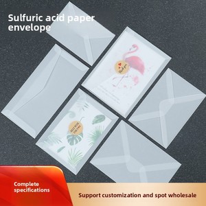 Enveloppes en papier calque transparent, vente en gros, pour cartes postales vintage <span class=keywords><strong>de</strong></span> <span class=keywords><strong>mariage</strong></span>, invitations, protège-documents, avec logo. 3 B6 Chine - Product Image 1
