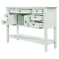Table Console de ferme avec 7 tiroirs Buffet en bois vintage Buffet avec rangement pour entrée de cuisine salle à manger