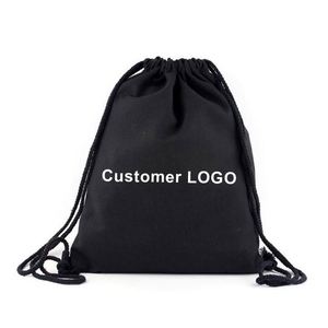Manufacturer Custom Canvas Drawstring Bag <b>Printed</b> Logo Pulling Rope Model ZXY100604 for Advertising Use Universal Packaging - Product Image 5