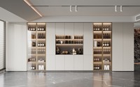 Armoire à vin de style moderne XINGYU, espace de rangement plus important, disposition personnalisable, portes en verre, belles bandes lumineuses, garantie de 5 ans