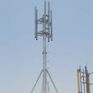 Mobiele Communicatie Mobiele Telefoon Gsm Hoge Telecommunicatie Monopole Stalen Antenne Toren