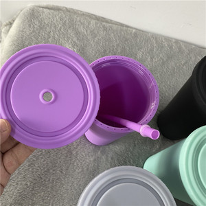 Nouvelle <span class=keywords><strong>tasse</strong></span> vierge personnalisée de couleur pastel mate de 22oz avec paille faveur de fête de mariage unique pour les cadeaux de bricolage personnalisables en vinyle - Product Image 6