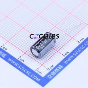 Condensateur électrolytique en aluminium à montage traversant 50PX47MEFC6.3X11, composant à montage traversant THT, D6.3xL11mm 47uF 20% 50V 2.5mm - Product Image 1