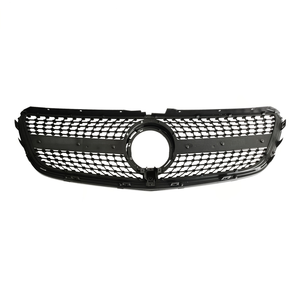Calandre avant argentée noire pour <span class=keywords><strong>Mercedes</strong></span> Benz W447 Classe V V260 L 2020 2021 2022 <span class=keywords><strong>2023</strong></span> <span class=keywords><strong>AMG</strong></span> Line Diamond / <span class=keywords><strong>GT</strong></span> R Style - Product Image 4