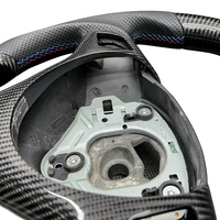 Volant de voiture en fibre de carbone véritable pour BMW E90 E91 E92 E93 série 3 2004- 2013 (sans palette de changement de vitesse)