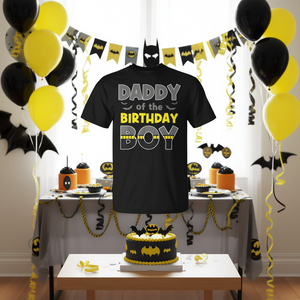 T-shirt da ragazzo a tema festa in famiglia con i papà di Bat, il papà del compleandante - Product Image 3