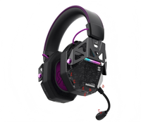 Headset Gaming Nirkabel & Berkabel Multi-Platform BT/2.4G/Berkabel, Audio Latensi Rendah
