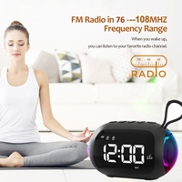 Zeitanzeige Wecker LED Atmosphären lampe mit Bluetooth-Lautsprecher Schillernde Lichter Unterstützung AUX/USB FLAsh Treiber/TF/FM Radio