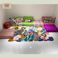 Ensemble de canapés modulaires de luxe en coton OKF grand style simple avec fonction d'inclinaison confortable design unique du Moyen-Orient arabe