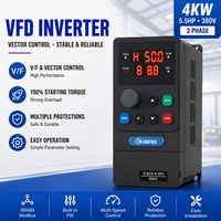Variateur de vitesse VFD monophasé 220 V, onduleur VFD triphasé 380 V, convertisseur de fréquence 1,5 kW, 2,2 kW, 4kW