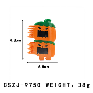 กิ๊บติดผมอะซิเตททรงฟักทองสีส้มและสีดำสไตล์อเมริกันย้อนยุค CANYUAN กิ๊บหนีบผมแบบสบายๆ  กิ๊บหนีบผมแบบกำหนดเอง  อุปกรณ์เสริมผมสำหรับผู้หญิง - Product Image 2
