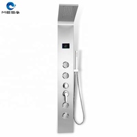 2 pièces en acier inoxydable colonne de douche cascade panneau de douche mitigeur avec jets
