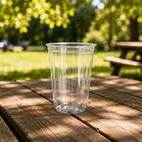 Gobelets à boba jetables en plastique transparent en forme de U de 500 ml et 700 ml avec couvercle