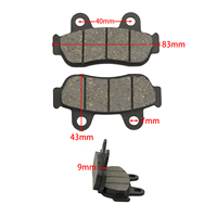 Plaquettes de disque de frein de moto de haute qualité pour HONDA LEAD 110 NHX110 2008-2010 SPACY 100 SCR100 2003-2007