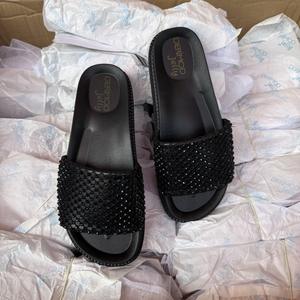 New Fashion Rhinestone <b>Platform</b> Slippers for Women Outdoor Black Nude Thick Sole Slippers <b>Sandals</b> - Product Image 5