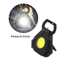 EDC senter Mini, lampu kerja LED darurat pengisian USB gantungan kunci COB dapat diisi ulang