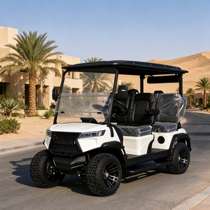 Carrito de golf eléctrico elevado para 4 personas con batería de litio para uso en playa y resort - Product Image 1