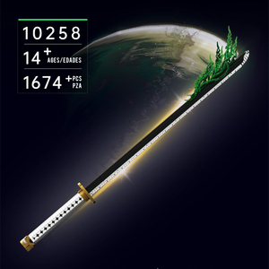 MOULD KING 10258 Créatif <span class=keywords><strong>Zoro</strong></span>'s Katanas 1 Briques à assembler Cadeaux pour enfants Ensemble éclairant Blocs <span class=keywords><strong>de</strong></span> construction - Product Image 2