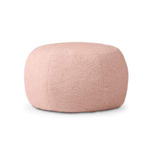 DB Jaxx Ellis Grand pouf en peluche faux-agneau rose pouf en peau de mouton pour un design d'intérieur moderne - Product Image 1