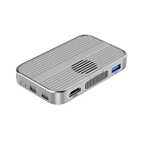 Boîtier SSD NVMe M.2 magnétique, ventilateur de refroidissement pour disque dur externe, 10 Gbps, SD, TF, HDMI 4K 60 Hz, hub USB C pour iPhone, Mac, iPad Pro Max