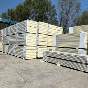 Panneau mural extérieur isolé en polyuréthane PU pour entrepôt frigorifique, panneaux de toiture et de mur PIR - Product Image 1