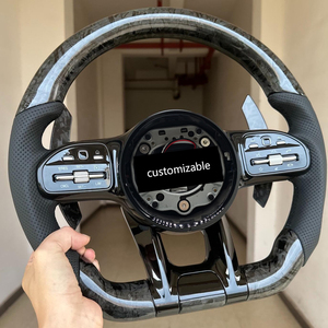 พวงมาลัยคาร์บอนปลอมแปลงแบบกำหนดเองสำหรับ W205 Mercedes-Benz <span class=keywords><strong>AMG</strong></span> W207 W218 W220 <span class=keywords><strong>W222</strong></span> W238 GLA GLS E63 GLC43 C43 C63 2010-2021 - Product Image 2